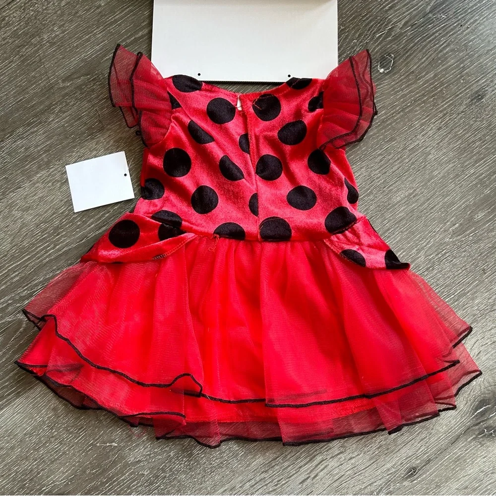 NWT Baby 6-12 Months Lady Bug Love Bug Red Tutu Dress Halloween Costume